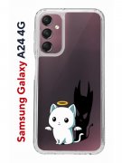 Чехол-накладка Samsung Galaxy A24 4G (641586) Kruche PRINT Angel Demon