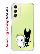 Чехол-накладка Samsung Galaxy A24 4G (641586) Kruche PRINT Angel Demon