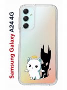 Чехол-накладка Samsung Galaxy A24 4G (641586) Kruche PRINT Angel Demon