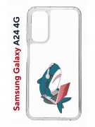 Чехол-накладка Samsung Galaxy A24 4G (641586) Kruche PRINT Акула