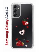 Чехол-накладка Samsung Galaxy A24 4G (641586) Kruche PRINT Ягодный микс