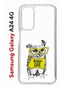 Чехол-накладка Samsung Galaxy A24 4G (641586) Kruche PRINT Сова в очках
