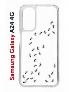 Чехол-накладка Samsung Galaxy A24 4G (641586) Kruche PRINT Муравьи