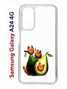 Чехол-накладка Samsung Galaxy A24 4G (641586) Kruche PRINT Авокотики