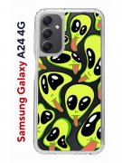 Чехол-накладка Samsung Galaxy A24 4G Kruche Print Инопланетянин