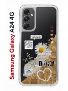 Чехол-накладка Samsung Galaxy A24 4G (641586) Kruche PRINT Крафтовые наклейки