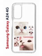Чехол-накладка Samsung Galaxy A24 4G (641586) Kruche PRINT Коты