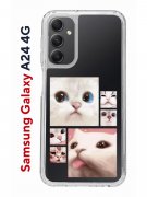 Чехол-накладка Samsung Galaxy A24 4G (641586) Kruche PRINT Коты