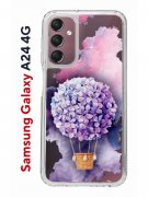 Чехол-накладка Samsung Galaxy A24 4G Kruche Print Цветочный шар