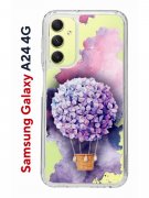 Чехол-накладка Samsung Galaxy A24 4G Kruche Print Цветочный шар