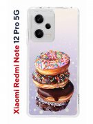 Чехол-накладка Xiaomi Redmi Note 12 Pro 5G (641590) Kruche PRINT Donuts