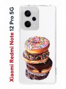 Чехол-накладка Xiaomi Redmi Note 12 Pro 5G (641590) Kruche PRINT Donuts