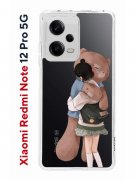Чехол-накладка Xiaomi Redmi Note 12 Pro 5G (641590) Kruche PRINT Девочка с мишкой
