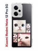 Чехол-накладка Xiaomi Redmi Note 12 Pro 5G Kruche Print Коты