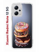 Чехол-накладка Xiaomi Redmi Note 12 5G (641593) Kruche PRINT Donuts