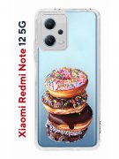 Чехол-накладка Xiaomi Redmi Note 12 5G (641593) Kruche PRINT Donuts