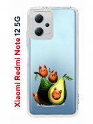 Чехол-накладка Xiaomi Redmi Note 12 5G (641593) Kruche PRINT Авокотики