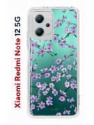 Чехол-накладка Xiaomi Redmi Note 12 5G (641593) Kruche PRINT Сакура