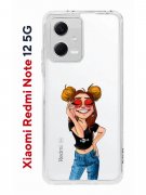 Чехол-накладка Xiaomi Redmi Note 12 5G (641593) Kruche PRINT Smiling
