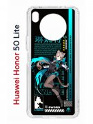 Чехол-накладка Huawei Honor 50 Lite (610636) Kruche PRINT Линнет Геншин