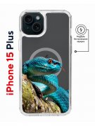 Чехол-накладка Apple iPhone 15 Plus (641583) Kruche PRINT Змея