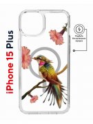 Чехол-накладка Apple iPhone 15 Plus (641583) Kruche PRINT Колибри
