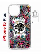 Чехол-накладка Apple iPhone 15 Plus (641583) Kruche PRINT Music