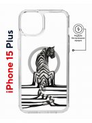 Чехол-накладка Apple iPhone 15 Plus (641583) Kruche PRINT Tiger