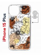 Чехол-накладка Apple iPhone 15 Plus (641583) Kruche PRINT Ягоды и Цветы