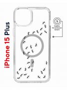 Чехол-накладка Apple iPhone 15 Plus (641583) Kruche PRINT Муравьи