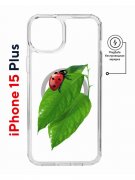 Чехол-накладка Apple iPhone 15 Plus (641583) Kruche PRINT Ladybug