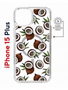 Чехол-накладка Apple iPhone 15 Plus (641583) Kruche PRINT Кокосы