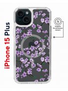 Чехол-накладка iPhone 15 Plus Kruche Magnet Print Сакура