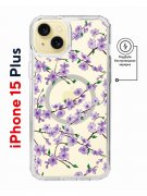 Чехол-накладка iPhone 15 Plus Kruche Magnet Print Сакура