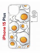 Чехол-накладка Apple iPhone 15 Plus (641583) Kruche PRINT Глазунья