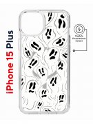 Чехол-накладка Apple iPhone 15 Plus (641583) Kruche PRINT Призраки