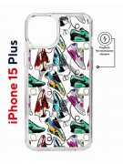 Чехол-накладка Apple iPhone 15 Plus (641583) Kruche PRINT Кроссы Nike Air Max
