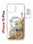 Чехол-накладка Apple iPhone 15 Plus (641583) Kruche PRINT Крафтовые наклейки