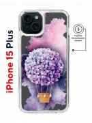 Чехол-накладка Apple iPhone 15 Plus (641583) Kruche PRINT Цветочный шар