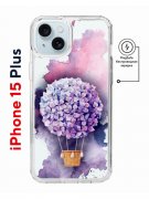 Чехол-накладка Apple iPhone 15 Plus (641583) Kruche PRINT Цветочный шар