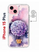 Чехол-накладка Apple iPhone 15 Plus (641583) Kruche PRINT Цветочный шар