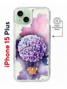 Чехол-накладка Apple iPhone 15 Plus (641583) Kruche PRINT Цветочный шар