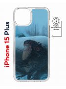 Чехол-накладка Apple iPhone 15 Plus (641583) Kruche PRINT Веном Черная Смерть