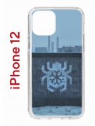 Чехол-накладка Apple iPhone 12  (588925) Kruche PRINT Граффити Паук