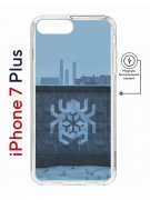 Чехол-накладка Apple iPhone 7 Plus (626141) Kruche PRINT Граффити Паук