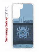 Чехол-накладка Samsung Galaxy S21 FE (612847) Kruche PRINT Граффити Паук