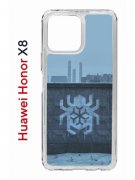 Чехол-накладка Huawei Honor X8 4G (638517) Kruche PRINT Граффити Паук