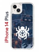 Чехол-накладка iPhone 14 Plus Kruche Print Комикс Паук 2
