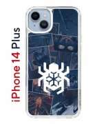 Чехол-накладка iPhone 14 Plus Kruche Print Комикс Паук 2