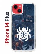 Чехол-накладка iPhone 14 Plus Kruche Print Комикс Паук 2